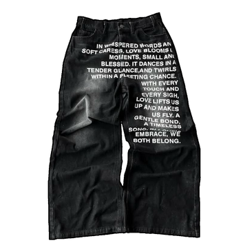 Baggy Jeans with notes 1290873 фото